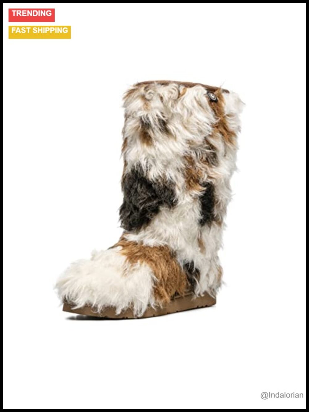 Faux Leather Snow Boots with Genuine Wool Lining